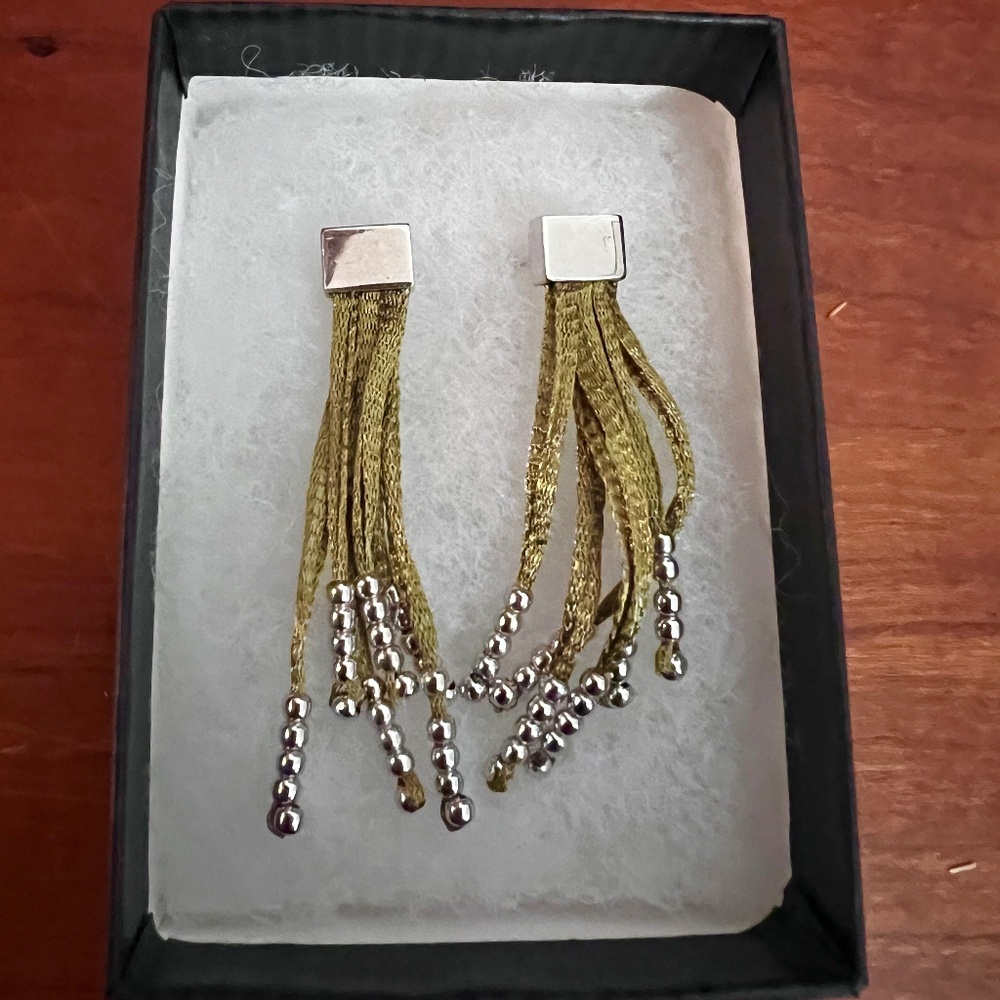 Calgaro Cross Tassel Earrings - never worn